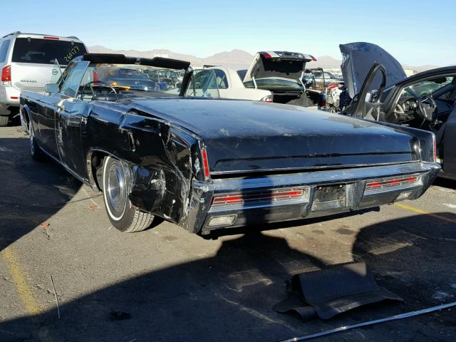 7Y86G820165 - 1967 LINCOLN CONTINENTL BLACK photo 3