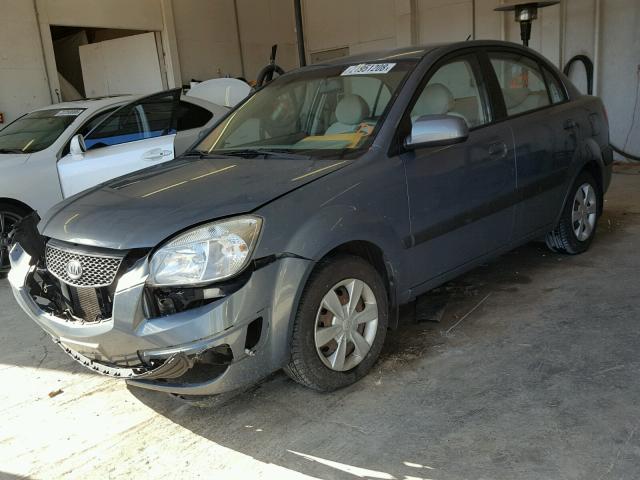 KNADE123976274270 - 2007 KIA RIO BASE BLUE photo 2