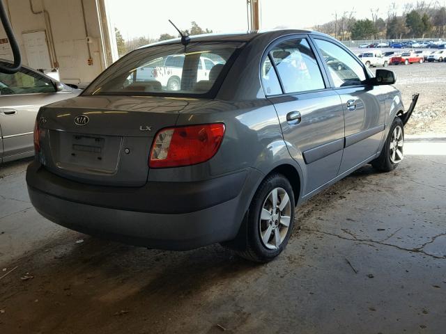 KNADE123976274270 - 2007 KIA RIO BASE BLUE photo 4