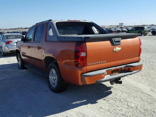 3GNEC12J07G144220 - 2007 CHEVROLET AVALANCHE ORANGE photo 3