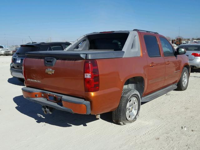 3GNEC12J07G144220 - 2007 CHEVROLET AVALANCHE ORANGE photo 4