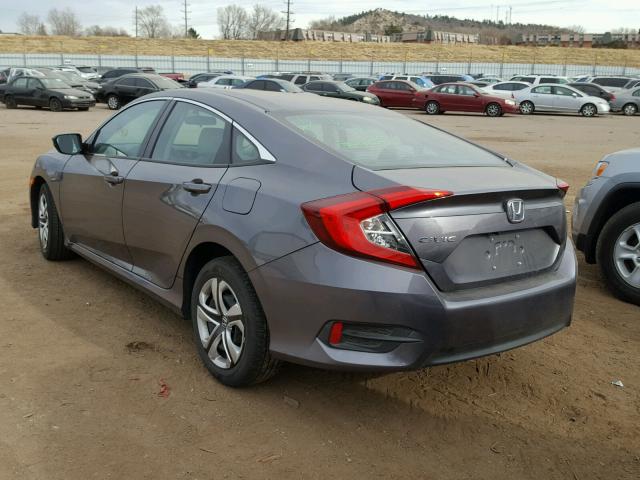 19XFC2F50GE047322 - 2016 HONDA CIVIC LX GRAY photo 3