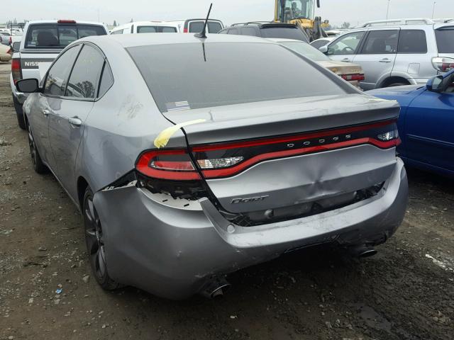 1C3CDFBB9GD530736 - 2016 DODGE DART SXT GRAY photo 3