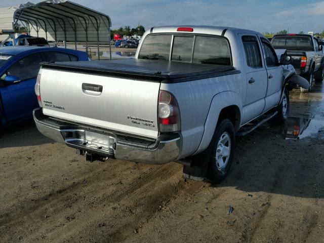 5TFJU4GN5DX042744 - 2013 TOYOTA TACOMA DOU SILVER photo 4