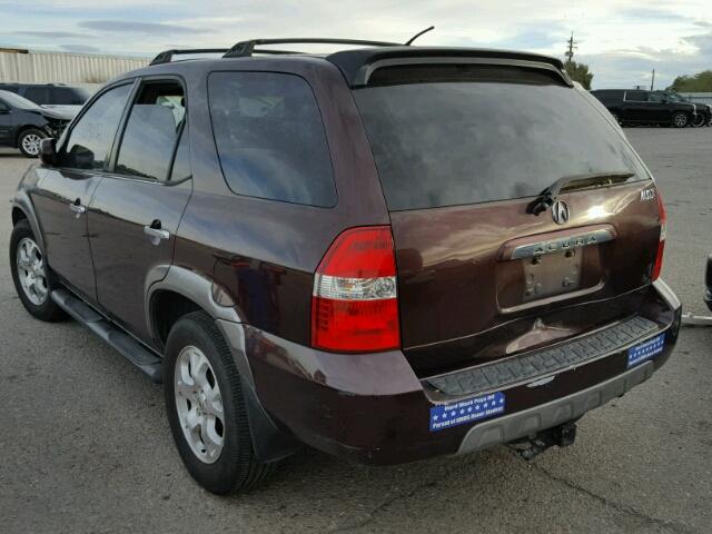 2HNYD18661H510799 - 2001 ACURA MDX TOURIN MAROON photo 3