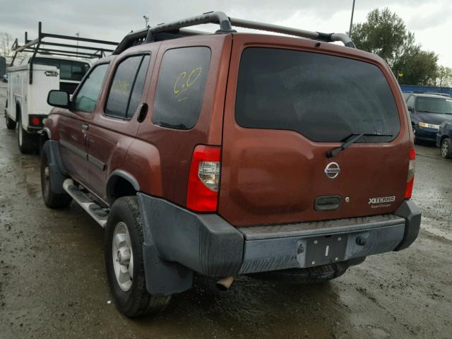 5N1MD28T12C502867 - 2002 NISSAN XTERRA SE BURGUNDY photo 3