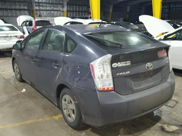 JTDKN3DU3B0318397 - 2011 TOYOTA PRIUS SILVER photo 3