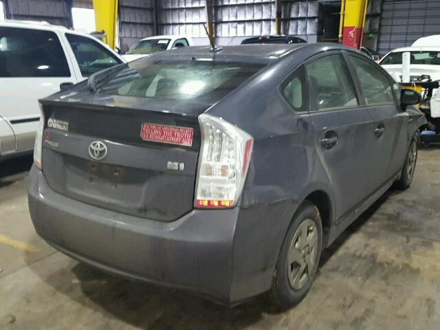 JTDKN3DU3B0318397 - 2011 TOYOTA PRIUS SILVER photo 4