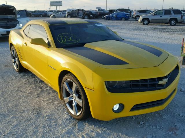 2G1FC1EV4A9196679 - 2010 CHEVROLET CAMARO LT YELLOW photo 1