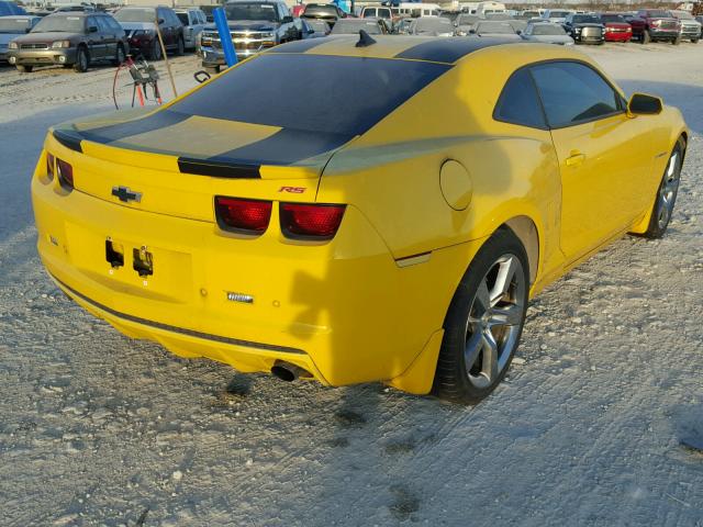 2G1FC1EV4A9196679 - 2010 CHEVROLET CAMARO LT YELLOW photo 4