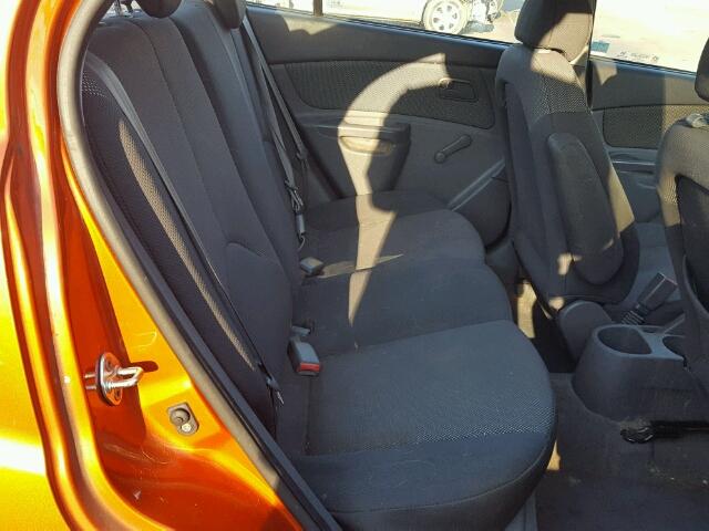 KNADE123286328333 - 2008 KIA RIO BASE ORANGE photo 6