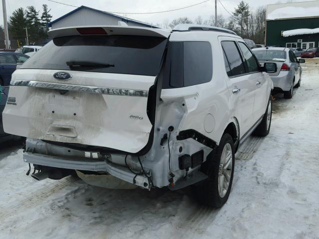 1FM5K8F8XHGE17054 - 2017 FORD EXPLORER L WHITE photo 4