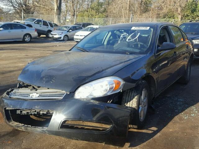 2G1WT58K281213447 - 2008 CHEVROLET IMPALA LT BLACK photo 2