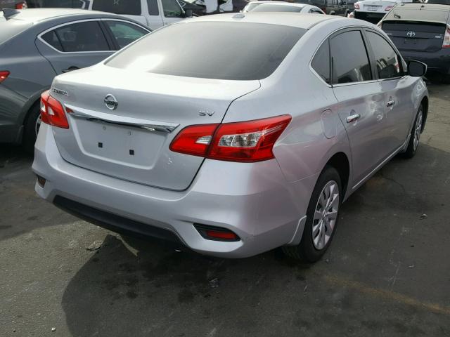 3N1AB7AP8GL654781 - 2016 NISSAN SENTRA S SILVER photo 4