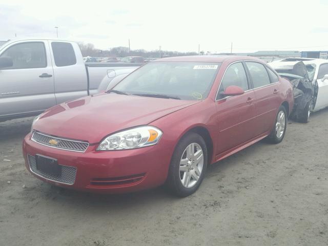 2G1WB5E39E1170253 - 2014 CHEVROLET IMPALA LIM RED photo 2