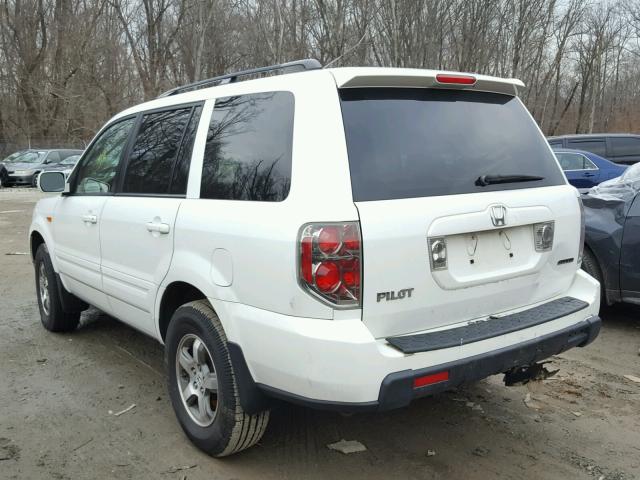 5FNYF18558B015694 - 2008 HONDA PILOT EXL WHITE photo 3