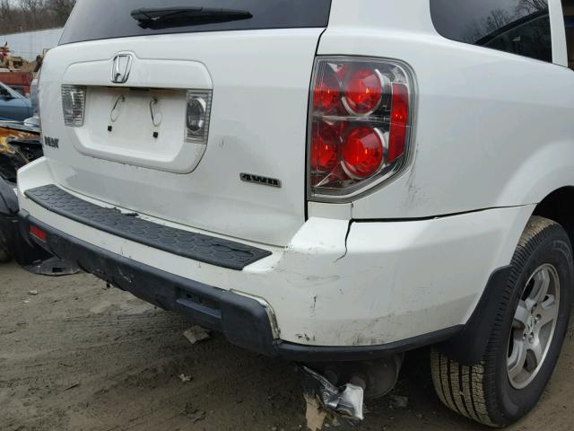 5FNYF18558B015694 - 2008 HONDA PILOT EXL WHITE photo 9