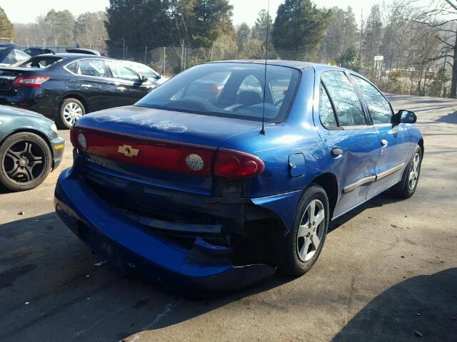 1G1JF52F947308002 - 2004 CHEVROLET CAVALIER L BLUE photo 4