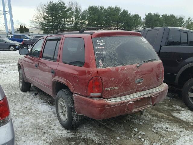 1B4HS28Z4YF177894 - 2000 DODGE DURANGO RED photo 3