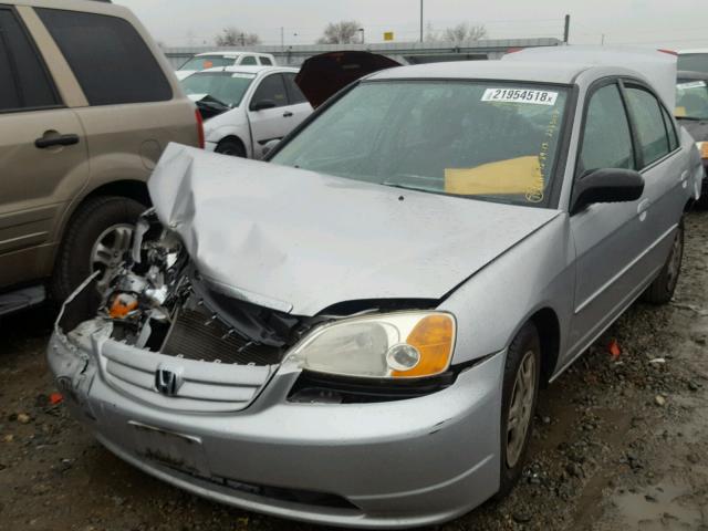 JHMES16582S004411 - 2002 HONDA CIVIC LX SILVER photo 2