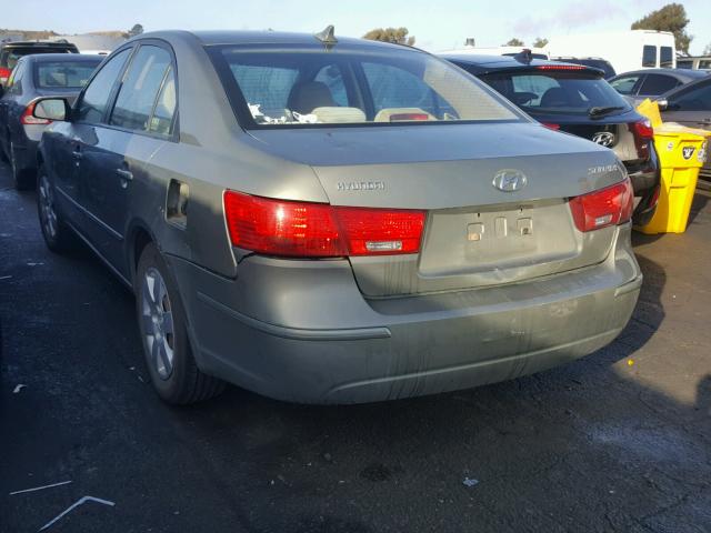 5NPET46C59H483362 - 2009 HYUNDAI SONATA GLS GREEN photo 3