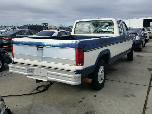 1FTHX25L8FKA36500 - 1985 FORD F250 BLUE photo 4