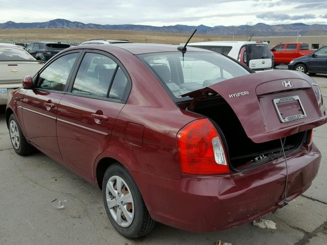 KMHCN4ACXAU421616 - 2010 HYUNDAI ACCENT GLS RED photo 3