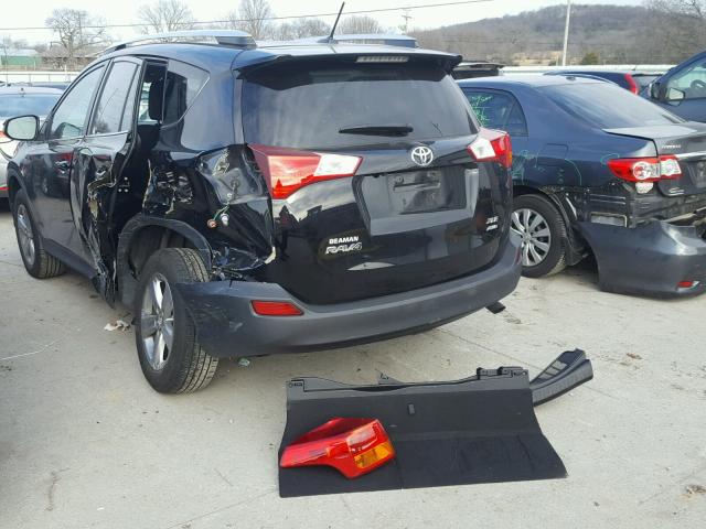 2T3RFREV8FW399680 - 2015 TOYOTA RAV4 XLE BLACK photo 3