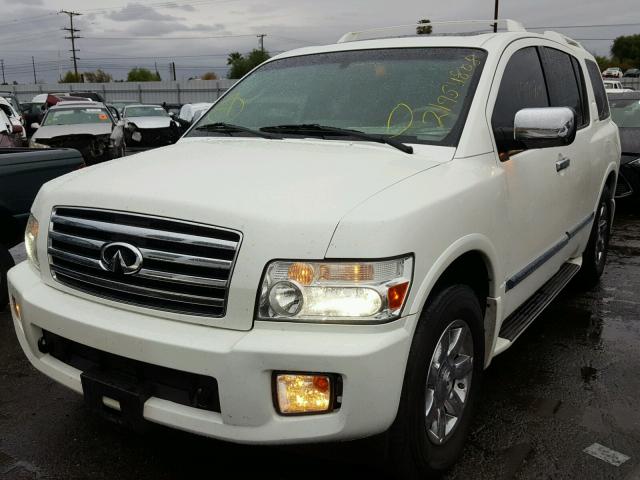 5N3AA08C45N800121 - 2005 INFINITI QX56 WHITE photo 2