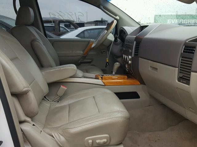 5N3AA08C45N800121 - 2005 INFINITI QX56 WHITE photo 5