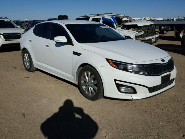 5XXGM4A71FG460314 - 2015 KIA OPTIMA LX WHITE photo 1