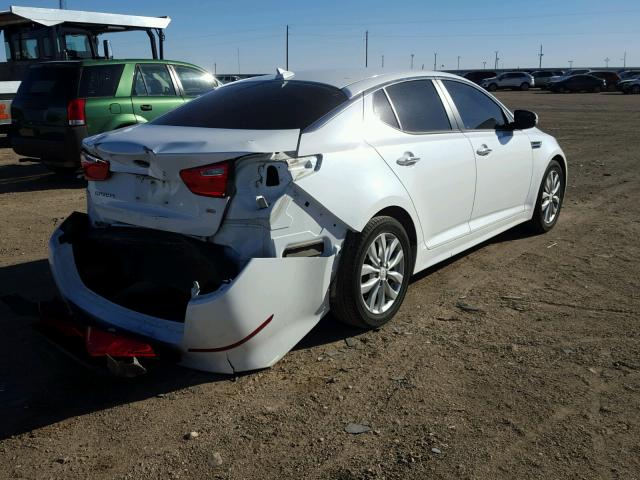 5XXGM4A71FG460314 - 2015 KIA OPTIMA LX WHITE photo 4