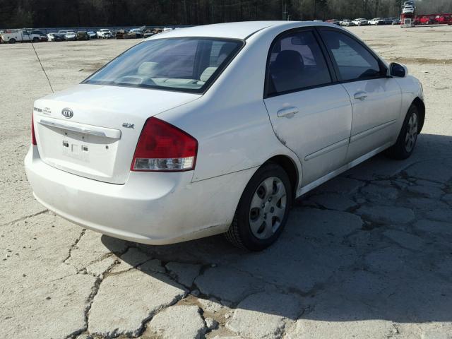 KNAFE121385557049 - 2008 KIA SPECTRA EX WHITE photo 4