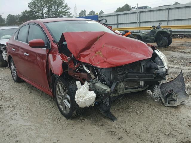 3N1AB7AP4EY310378 - 2014 NISSAN SENTRA S RED photo 1