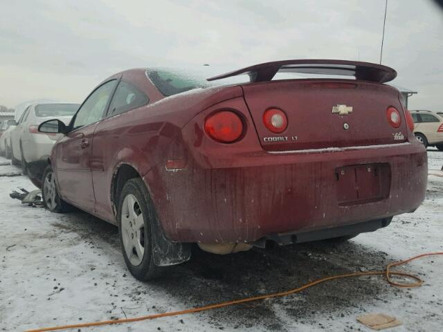 1G1AL18FX87147805 - 2008 CHEVROLET COBALT LT MAROON photo 3