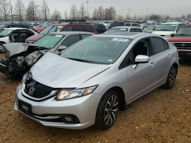 19XFB2F95EE064507 - 2014 HONDA CIVIC EXL SILVER photo 2