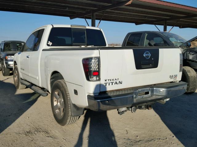 1N6BA06A06N572443 - 2006 NISSAN TITAN XE WHITE photo 3