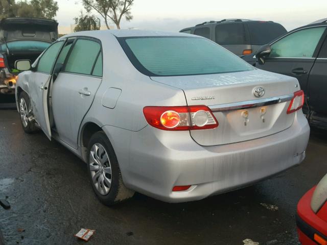 2T1BU4EE7DC001084 - 2013 TOYOTA COROLLA BA SILVER photo 3