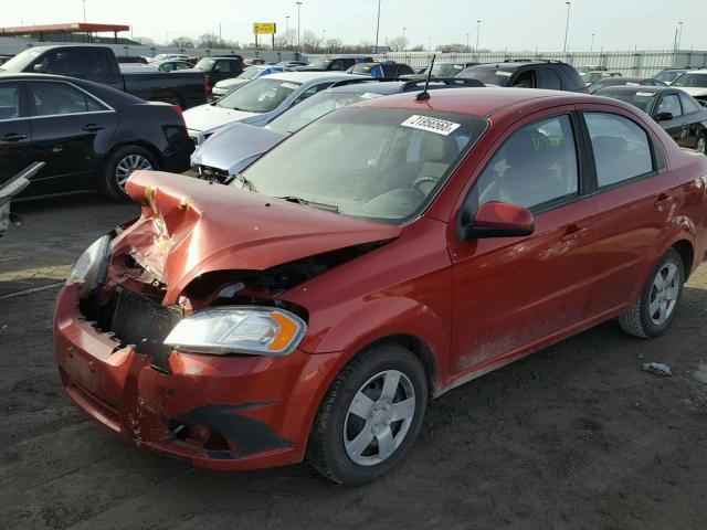 KL1TD5DE8BB137674 - 2011 CHEVROLET AVEO LS RED photo 2