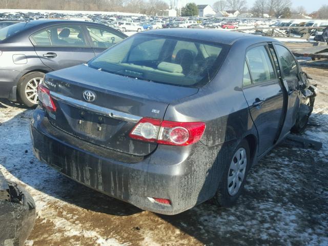 2T1BU4EE5BC662268 - 2011 TOYOTA COROLLA BA SILVER photo 4