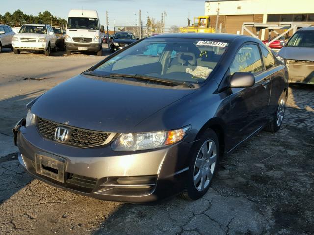 2HGFG1B63AH500746 - 2010 HONDA CIVIC LX GRAY photo 2