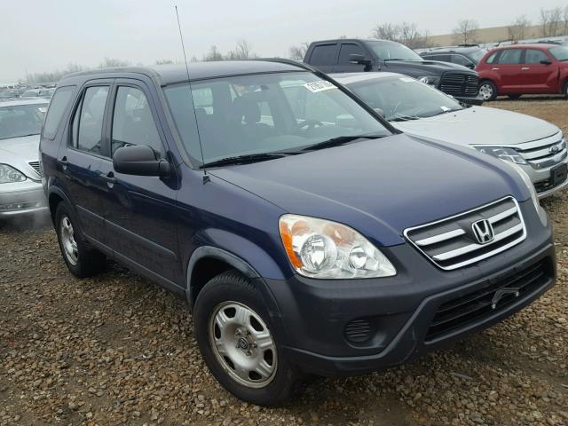 JHLRD68546C024665 - 2006 HONDA CR-V LX BLUE photo 1