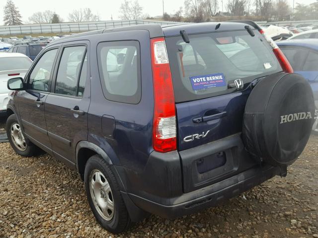 JHLRD68546C024665 - 2006 HONDA CR-V LX BLUE photo 3