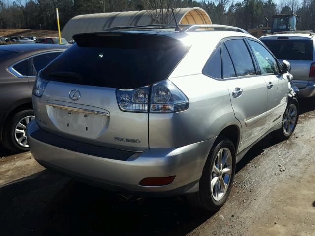 2T2GK31U38C030585 - 2008 LEXUS RX 350 SILVER photo 4