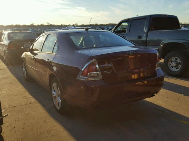 3FAHP06Z37R170454 - 2007 FORD FUSION S BURGUNDY photo 3