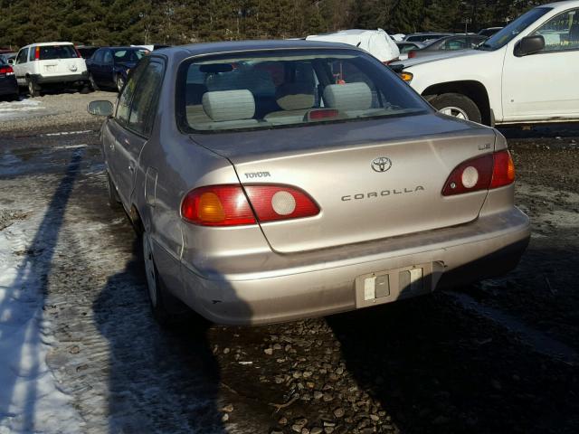 1NXBR18E82Z632109 - 2002 TOYOTA COROLLA CE TAN photo 3