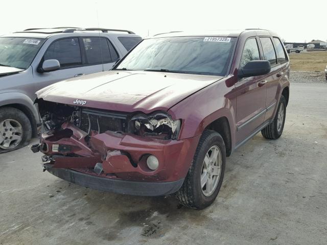 1J8GR48K77C686993 - 2007 JEEP GRAND CHER MAROON photo 2