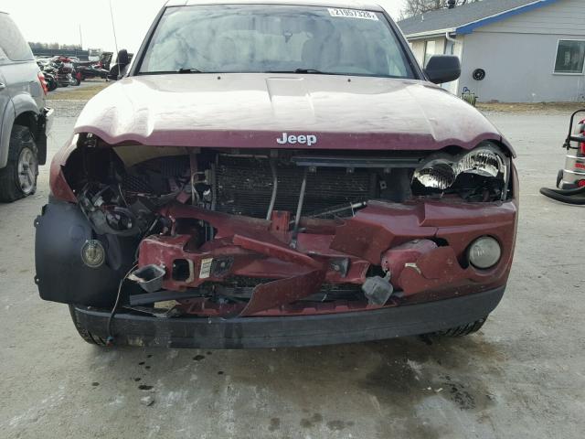 1J8GR48K77C686993 - 2007 JEEP GRAND CHER MAROON photo 9