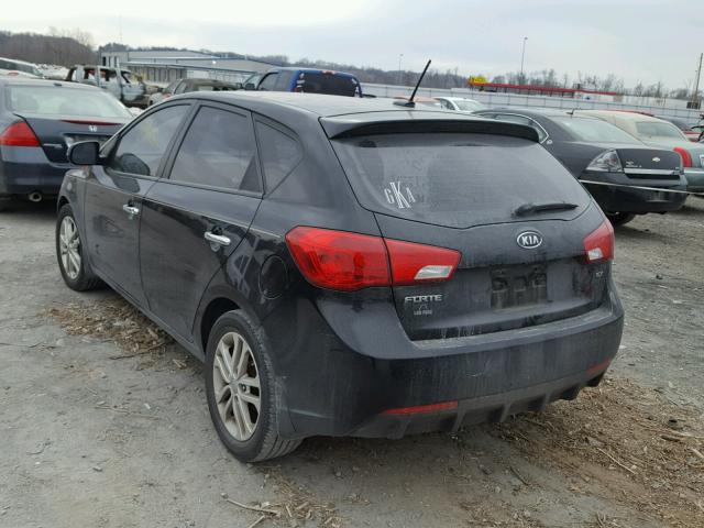 KNAFU5A21C5528629 - 2012 KIA FORTE EX BLACK photo 3