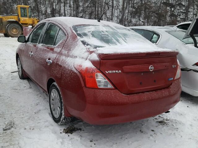 3N1CN7AP4DL836232 - 2013 NISSAN VERSA S RED photo 3